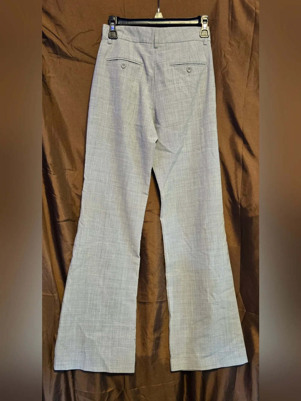 Express Editor Dress Pants Gray Bootcut Slacks Size 4 Long Y2K Work Trousers - Picture 8 of 8